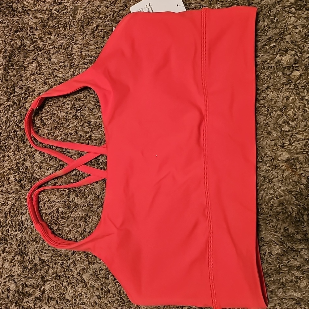 Lululemon Energy Longline Bra Sz 10 B-D Cups!! Nwts! Glazed Pink-GLZP!! Sold Out